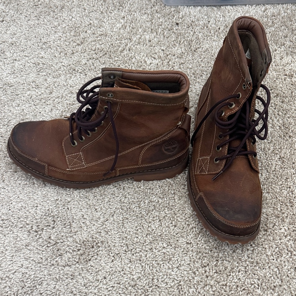 Timberland Men's Dark Brown Leather Boots
